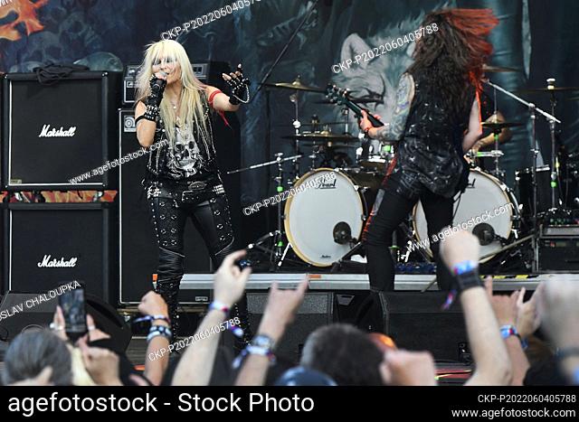 The legendary German heavy metal singer Doro Pesch with her band perform within the Metalfest Open Air festival in Pilsen today, on Saturday, June 4, 2022