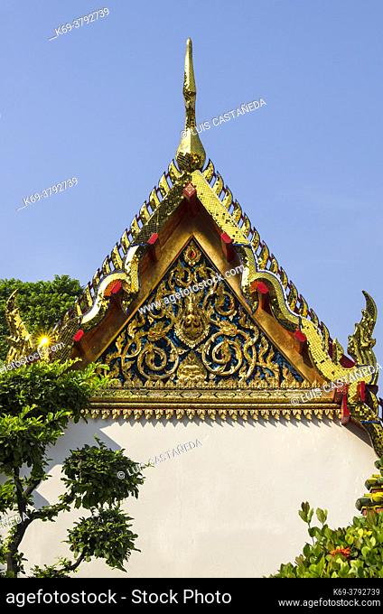 Wat Pho is a Buddhist temple in Phra Nakhon district, Bangkok, Thailand. It is located in the Rattanakosin district directly adjacent to the Grand Palace