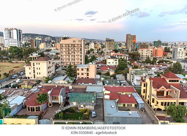 Sprawling skyline of the developing capitol of Ethiopia, Addis Ababa