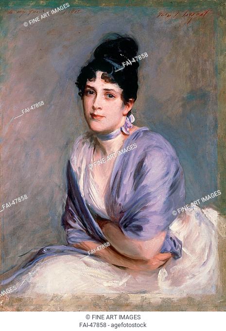 Portrait of Elizabeth Lily Millet, née Merrill (1853-1932) by Sargent, John Singer (1856-1925)/Oil on canvas/Realism/ca 1885/The United States/Private...