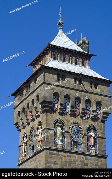 Cardiff Castle Clock Tower, Cardiff, Cardiff, Glamorgan, Wales, UK | NONE |
