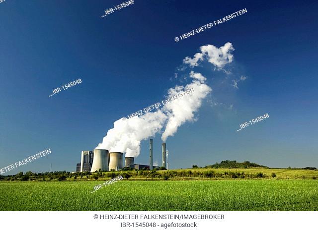 The lignite-fired power plant of the RWE Power AG, Weisweiler, Rhenish lignite mining area, North Rhine-Westphalia, Germany, Europe