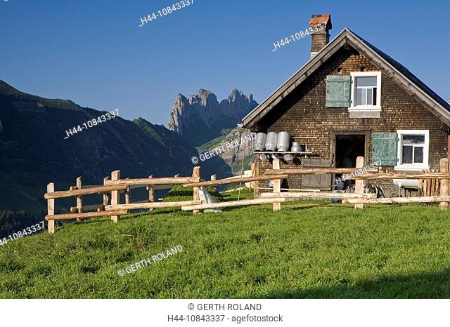 Switzerland, Europe, Alp Sigel, canton Appenzell, Innerrhoden, Landscape, Nature, Scenic, scenery, landscape, Mountain