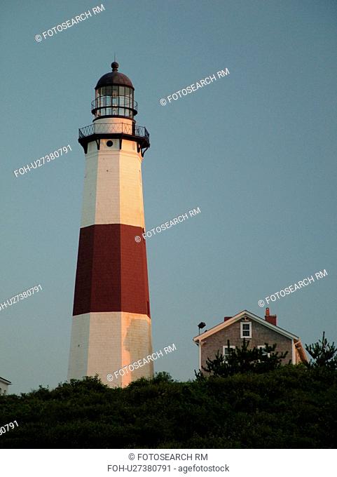 Montauk, NY, New York, Long Island, Atlantic Ocean, Montauk Point Lighthouse ca. 1796