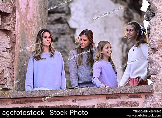 Princess Sophia and Princess Estelle with the daughters of Queen Silvia's nephew Patrick Sommerlath, Chloë and Anaïs at a concert with Molly Sandén at Borgholm...