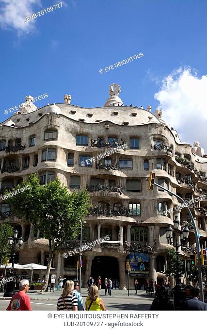 La Pedrera or Casa Mila on Passeig de Gracia, deisgned by Antoni Gaudi