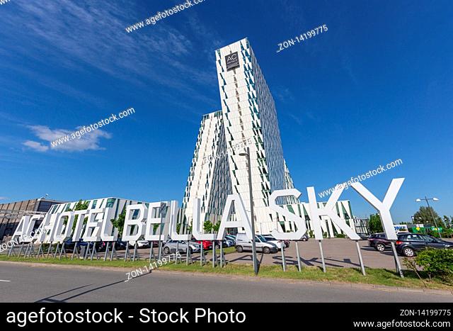 Copenhagen, Denmark - May 22, 2018: AC Bella Sky Hotel, convention and congress center in Orestad district