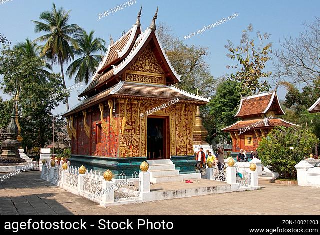 LUANG PRABANG, LAOS - FEBRUARY 13, 2016: Wat Xieng Thong, one of the temples in Luang Prabang on February 13, 2016 in Laos, Asia