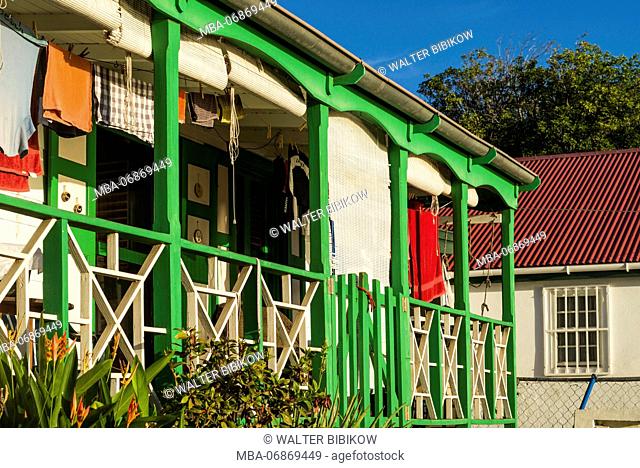 Netherlands, Sint Eustatius, Oranjestad, building detail