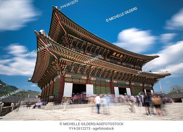 Geunjeongjeon, Main hall, throne hall, Gyeongbokgung palace, Seoul, South Korea