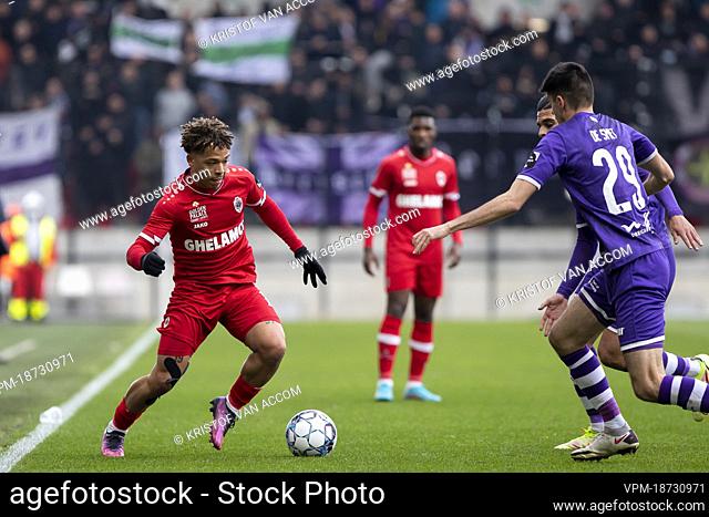Antwerp's Benson Manuel pictured in action during a soccer match between Royal Antwerp FC and Beerschot VA, Sunday 06 March 2022 in Antwerp