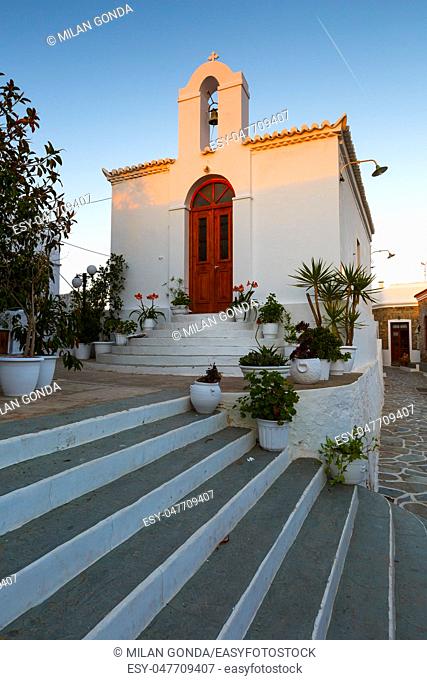 Church in Chora village of Kythnos island in Greece.