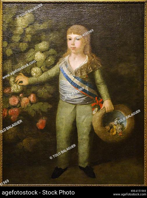 portrait of infante Francisco de Paula, 1799, Antonio Carnicero, spanish school, Nins, portraits of children s. XVI-XIX, Sa Bassa Blanca Museum (msbb)