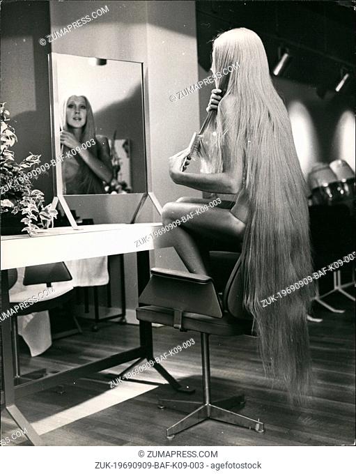 Sep. 09, 1969 - The longest wig in the world: Jon, Marc and Paul today opened their new hairdressing salon at 31, Bruton Street