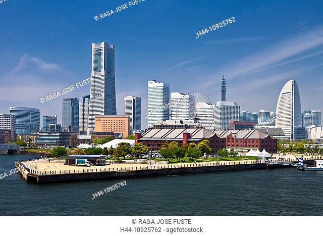 Japan, Asia, holiday, travel, Yokohama, City, Yokohama skyline, Landmark, Building, harbour, port