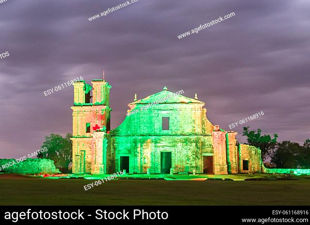 Part of the UNESCO site - Jesuit Missions of the Guaranis: Church, Ruins of Sao Miguel das Missoe, Rio Grande do Sul, Brazil