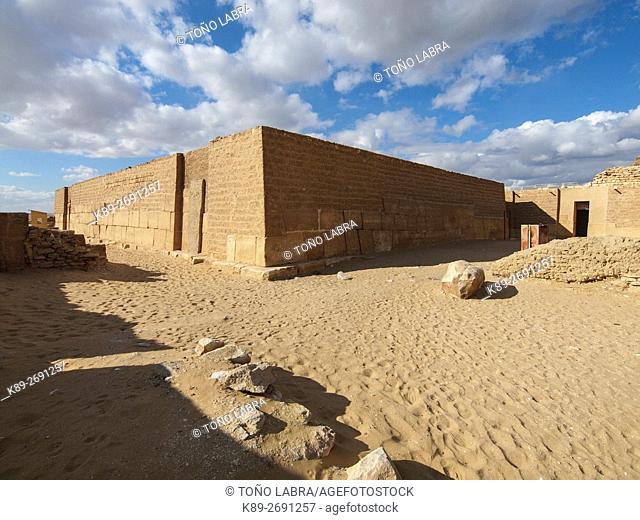 Mastaba of Merou. Archeological remains. Saqqara necropolis. Egypt