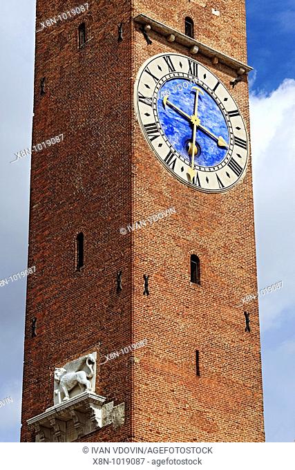 Clocktower of the Basilica Palladiana, Piazza dei Signori, Vicenza, Veneto, Italy