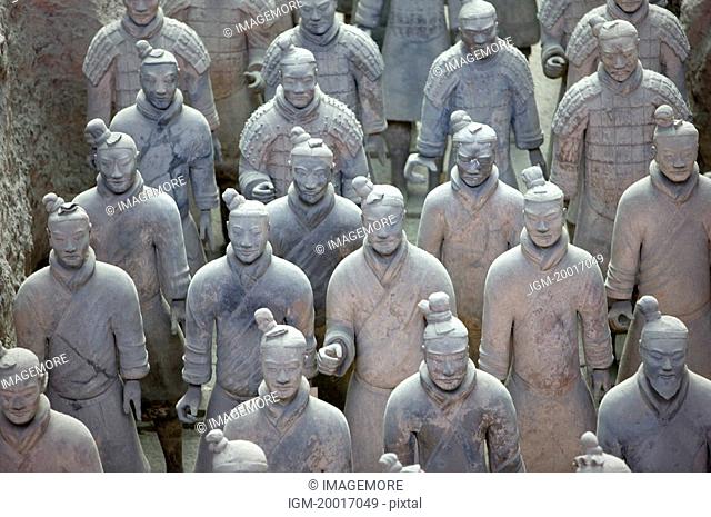 Asia, China, Shanxi, Xi'an, LinTong, Terra-cotta Museum Pit 1, Warrior, UNESCO, World Cultural Heritage