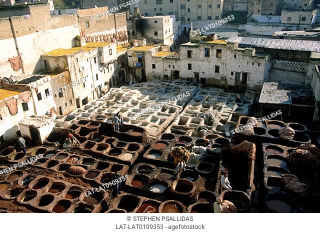 The Souk Dabbaghin The Tanner's Quarter is one of Fez's main attractions. Huge piles of hides in various stages of being cured with pigeon dung and dyed are...