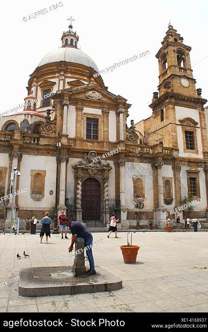 church of San Francesco Xavier, baroque, Palermo, Sicily, Italy