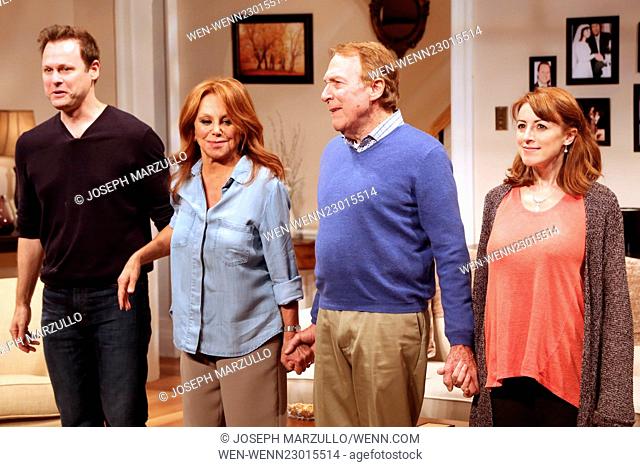 Opening night for Clever Little Lies at the Westside Theatre - Curtain Call. Featuring: George Merrick, Marlo Thomas, Greg Mullavey