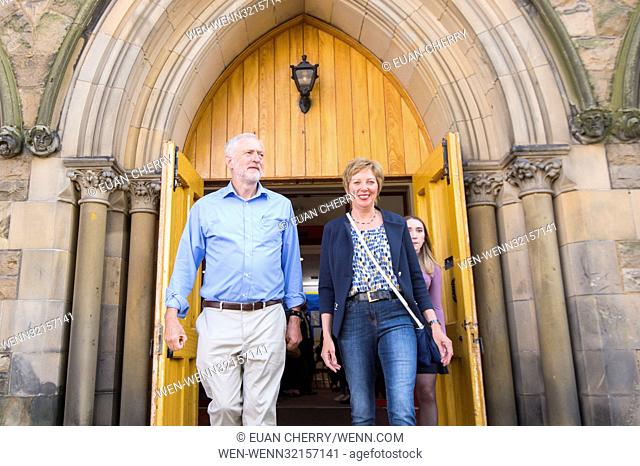 Labour leader Jeremy Corbyn will meets pensioners for tea at St Bryce Kirk in Kirkcaldy. Featuring: Jeremy Corbyn Where: Kirkcaldy