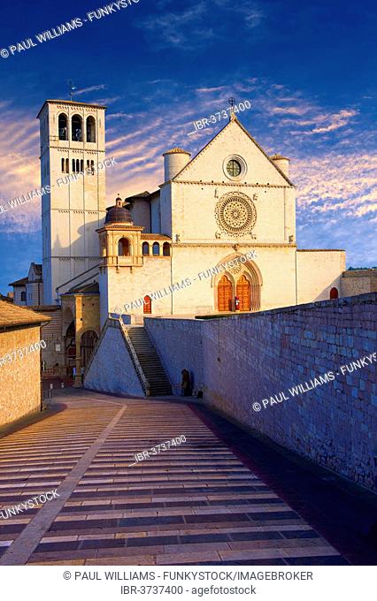 Papal Basilica of St Francis of Assisi, Basilica Papale di San Francesco, Assisi, Umbria, Italy