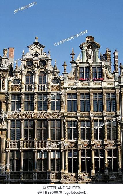 HOUSE FACADE, GRAND PLACE MAIN SQUARE, BRUSSELS, BELGIUM