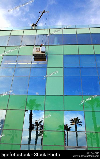 glass windows, Desigual building, 2013, architect Ricardo Bofill, Barcelona, ??Catalonia, Spain