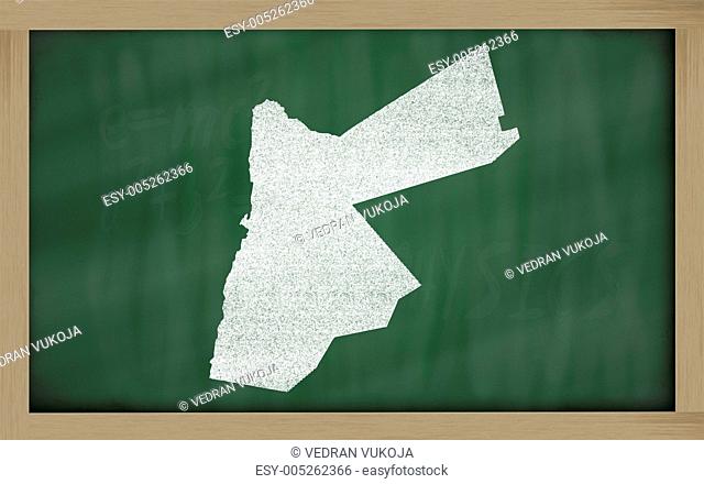 outline map of jordan on blackboard