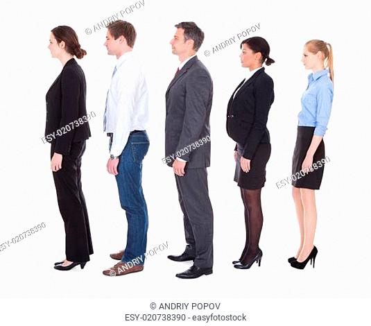 Business People In A Line