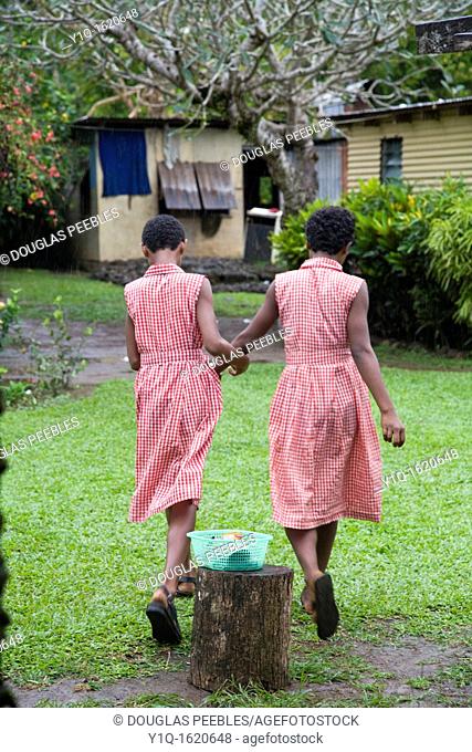 Schoolgirls, Vuniuto Village, Taveuni, Fiji