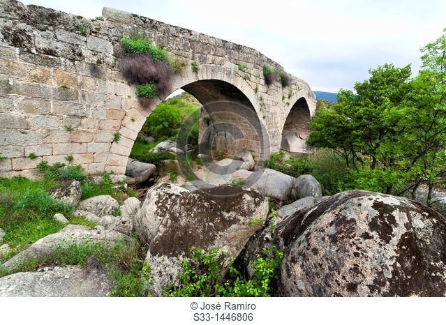 Roman bridge in Cebreros  Ávila  Castilla León  Spain