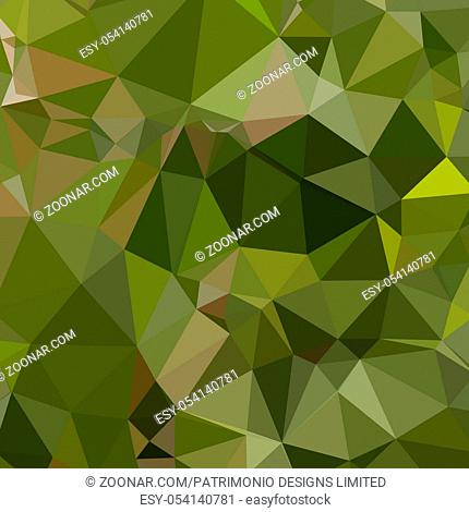Low polygon style illustration of a sap green abstract geometric background