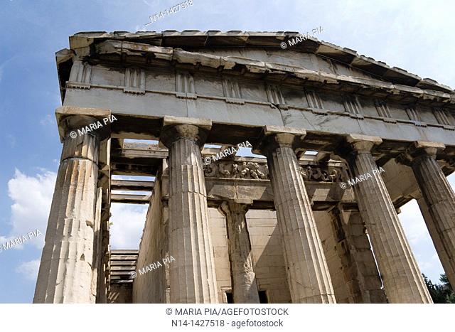 Detail of The Temple of Hephaestus, Athens, Greece
