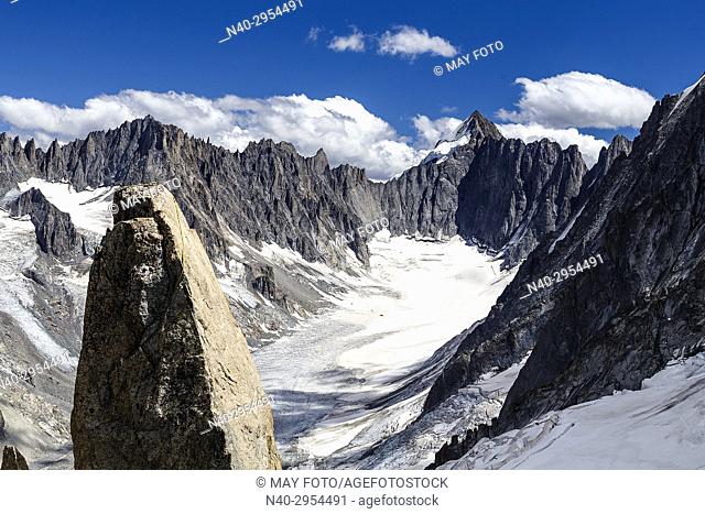 Chamonix, Glacier d'Argentière, Lac Blanc, Haute Savoie, France, Europe