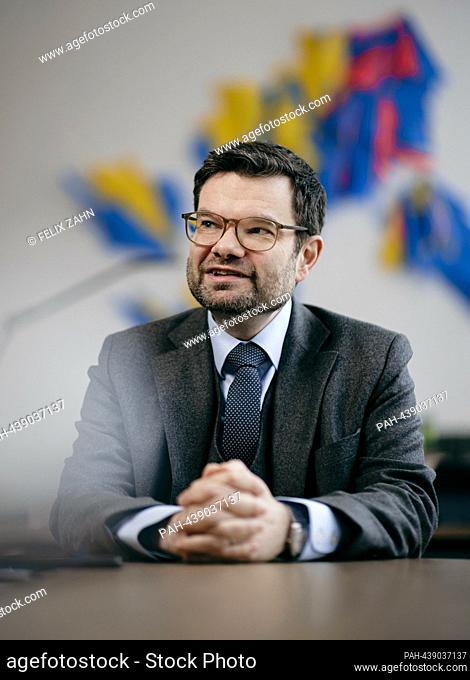 Marco Buschmann (FDP), Federal Minister of Justice, recorded as part of an interview for NBR in Berlin, December 12, 2023. - Berlin/Deutschland