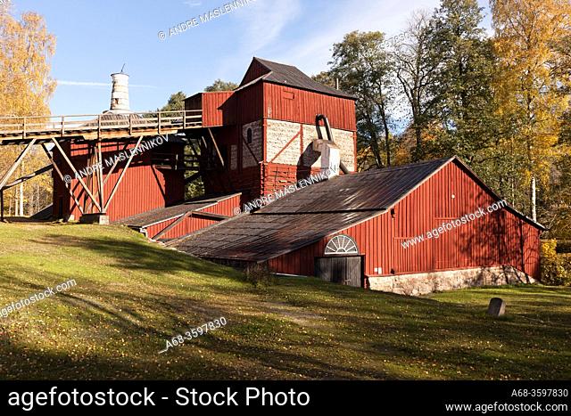 The blast furnace at Engelsberg's mill, the manor that is part of the UNESCO World Heritage Site. Sweden.