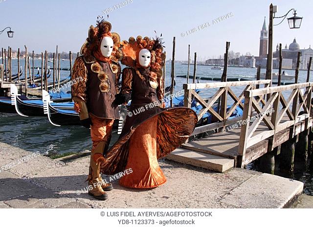 Couple in Carnival Venice Italy 2010