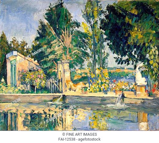 Jas de Bouffan, the Pool. Cézanne, Paul (1839-1906). Oil on canvas. Postimpressionism. c. 1876. State Hermitage, St. Petersburg. 46, 1x56, 3. Painting