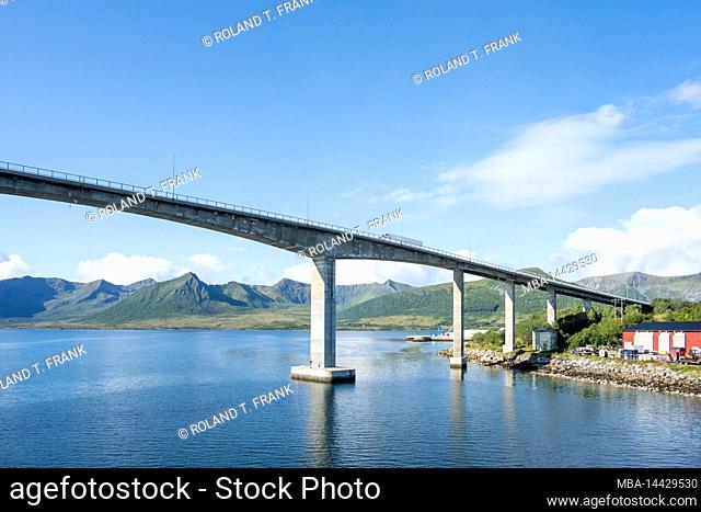 Norway, Nordland, bridge at Risøyhamn