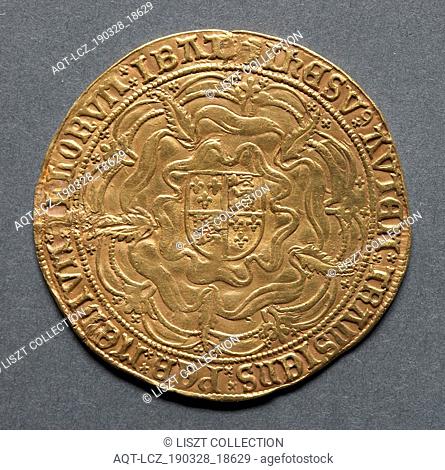 Sovereign of Thirty Shillings (reverse), 1550-1553. England, Edward VI, 1547-1553. Gold