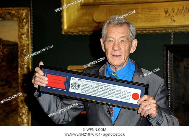 Sir Ian McKellen receives the Freedom of the City of London at the Guildhall Featuring: Sir Ian McKellen Where: London, United Kingdom When: 30 Oct 2014 Credit:...