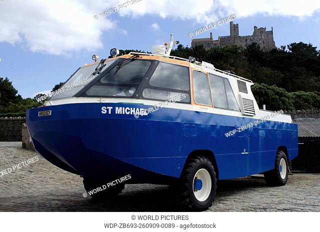 amphibious vehicle St Michael's Mount Marazion Cornwall England