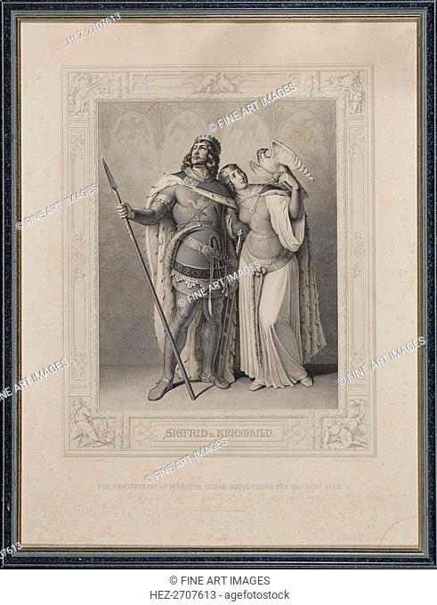 The Nibelungenlied. Siegfried and Kriemhild, 1860. Creator: Gonzenbach, Carl Arnold (1806-1885)