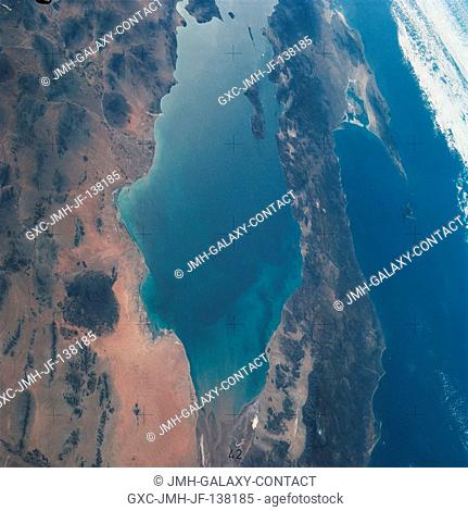 An oblique view of northwestern Mexico, as photographed from the Skylab space station in Earth orbit by one of the Skylab 4 crewmen