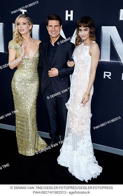 Annabelle Wallis, Tom Cruise and Sofia Boutella attend 'The Mummy' New York fan event at AMC Loews Lincoln Square on June 6, 2017 in New York City