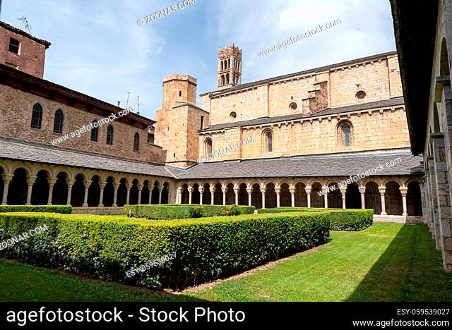 Gardens of Cathedral of Santa Maria d'Urgell. Catalonia