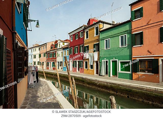 Colourful hosues on Burano island in Venice, Italy